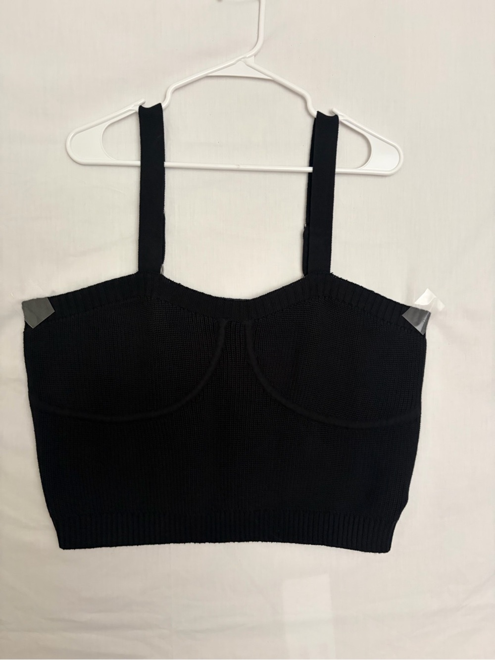 The Drop Women’s Black Knit Bustier Crop Tank 2X NWOT(A845)